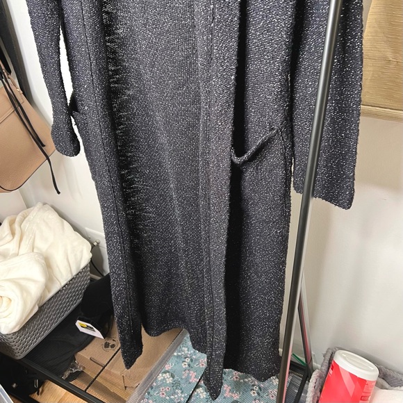 Sanctuary Maxwell Hooded Long Grey Cardigan Sweater - Picture 10 of 12